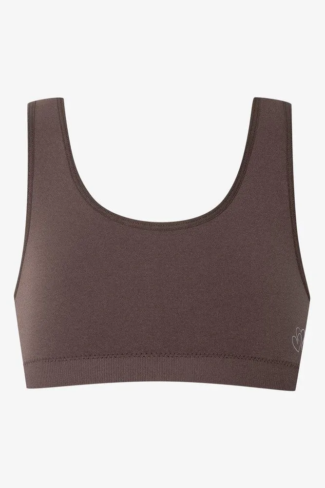 2 Pack Seam-Free Racerback Bras Chocolate & Natural