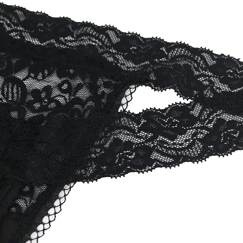 6 Pack Women's Thong Cotton Sexy Lace Panties