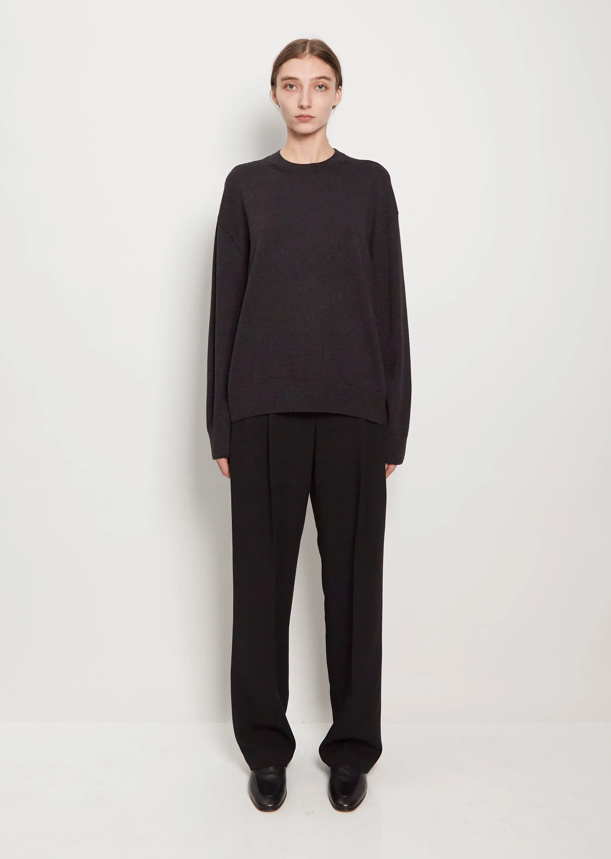 Albert Cashmere Knit Top — Black