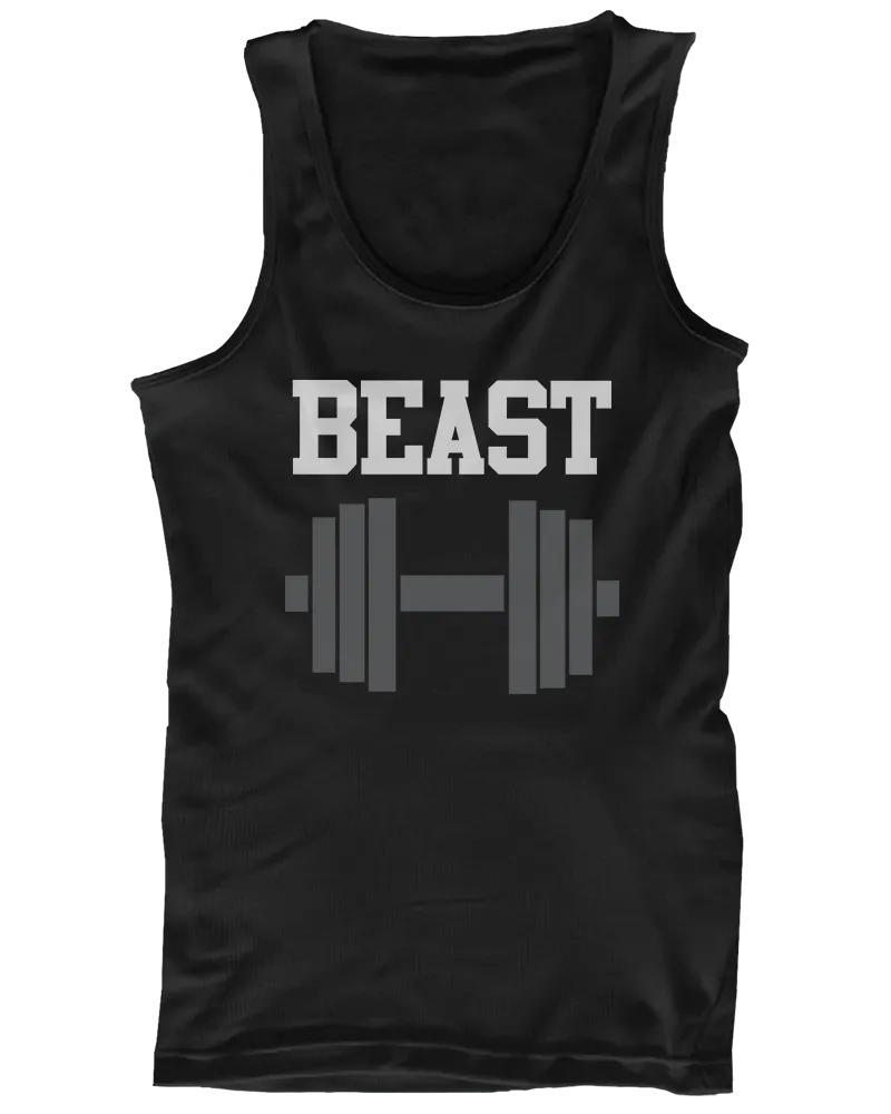 Beauty Beast Couple Tank Tops Funny Mtaching Work out Tanks For Couples