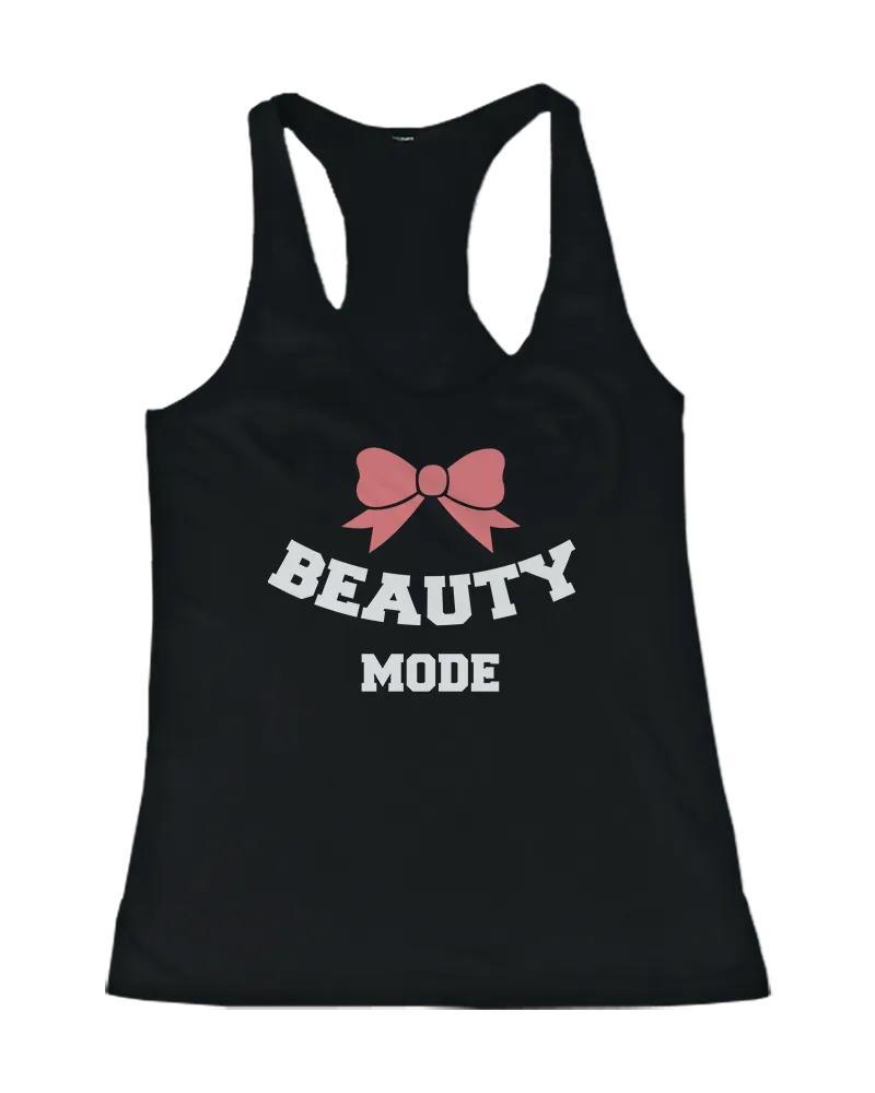 Beauty Mode and Beast Mode His and Her Matching Tank Tops for Couples