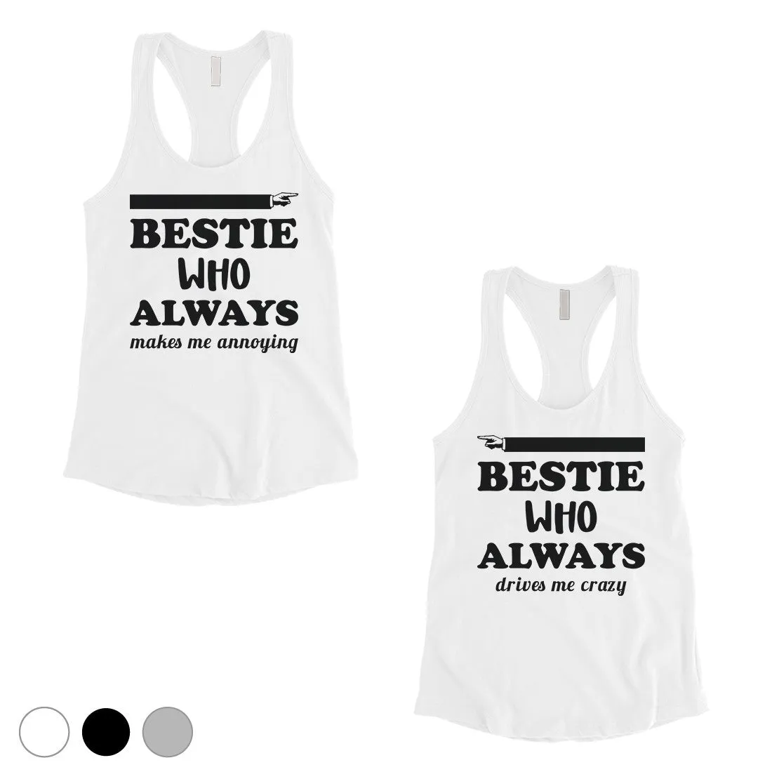 Bestie Always Womens BFF Matching Tank Tops Cute Best Friend Gifts