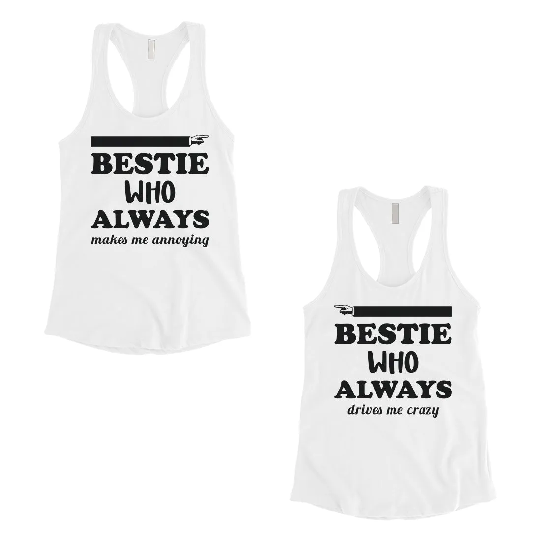 Bestie Always Womens BFF Matching Tank Tops Cute Best Friend Gifts