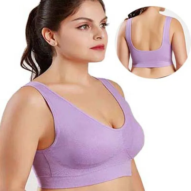 Breathable Women's Seamless Push Up Mesh Bras Plus Size