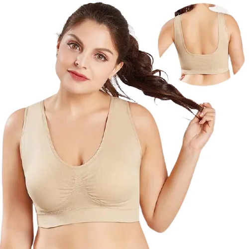 Breathable Women's Seamless Push Up Mesh Bras Plus Size