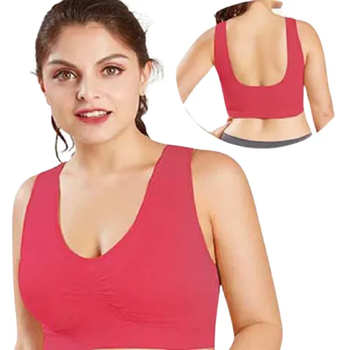 Breathable Women's Seamless Push Up Mesh Bras Plus Size