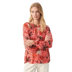 Cesilla Shirt in Calypso Coral Botanical Print