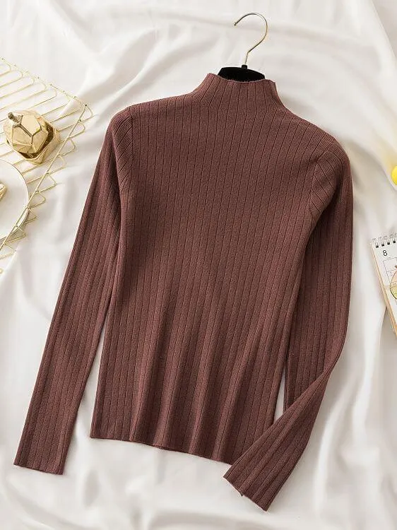 Charming Turtleneck Knitwear