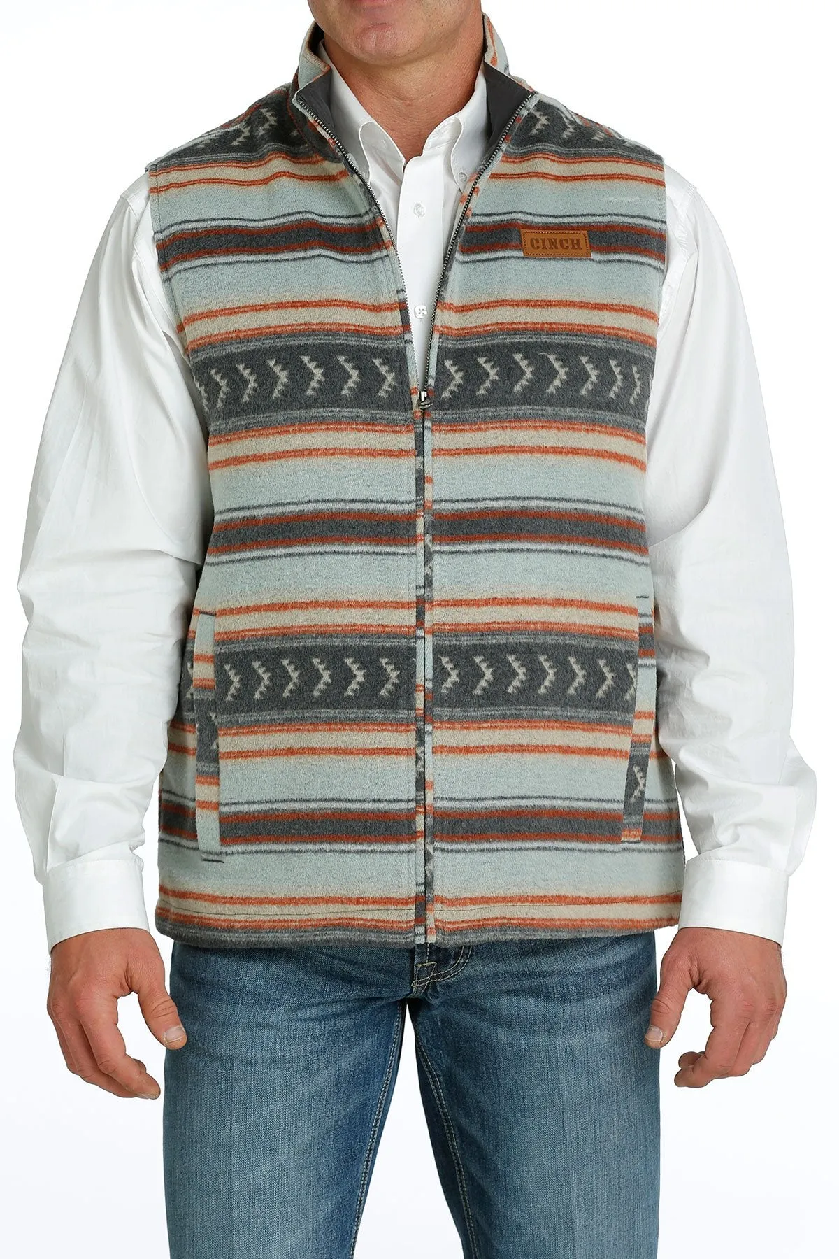 Cinch Men's Blanket Stripe Twill Vest