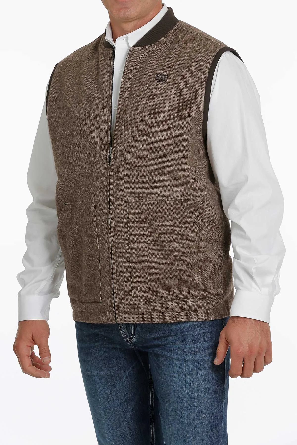 Cinch Men's Brown Reversible Vest