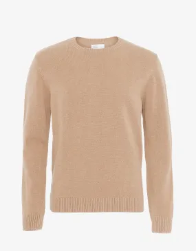 Classic Merino Wool Crew - Honey Beige