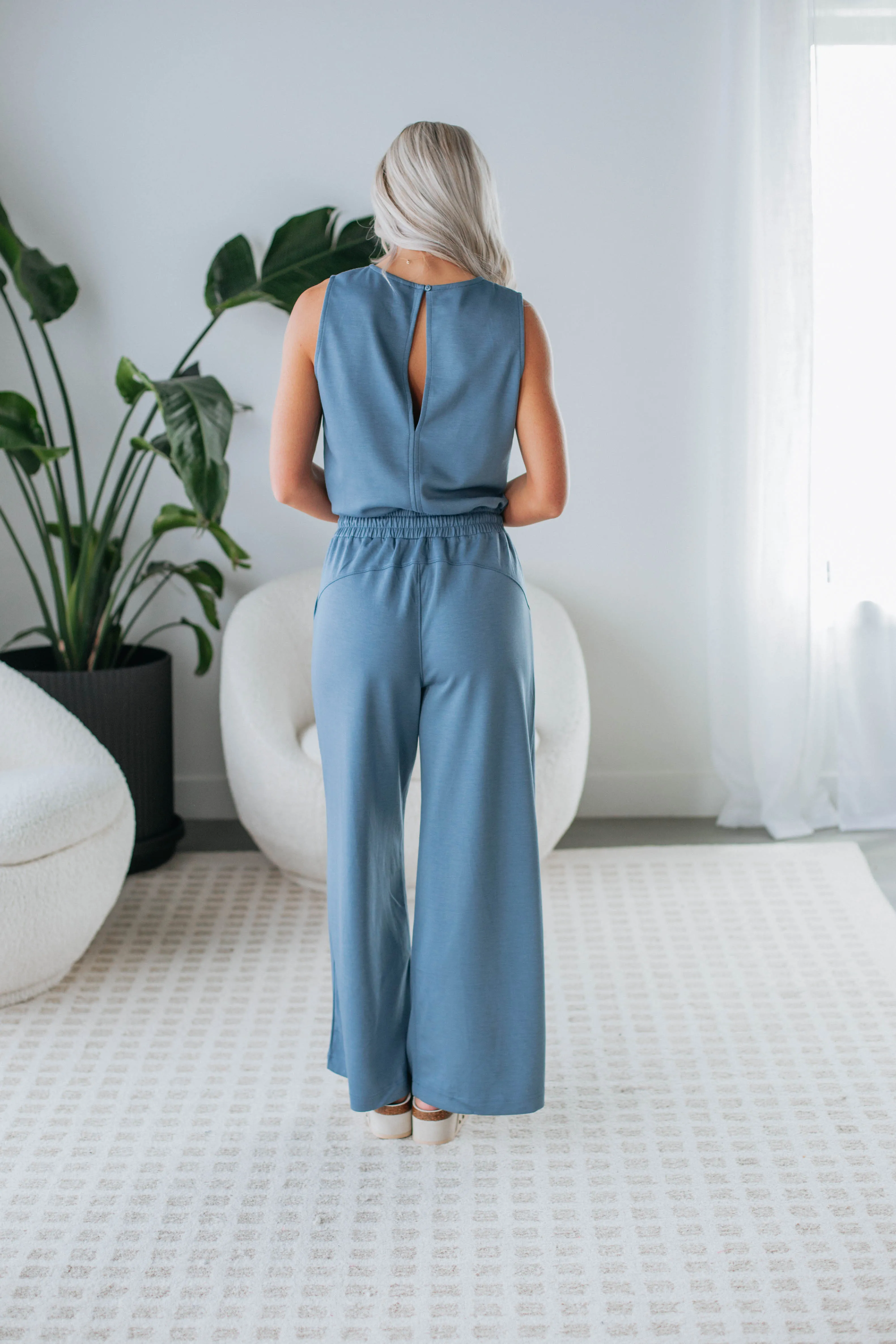 Cowan Jumpsuit - Slate Blue