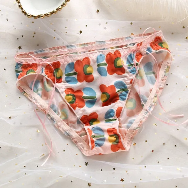 Cute Strawberry Avocado Lace Undies