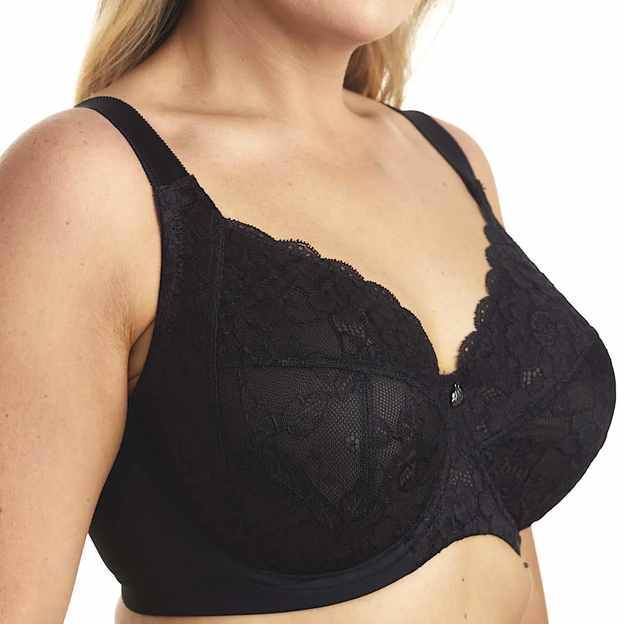 Dahlia Lace Premium Support Bra - Black