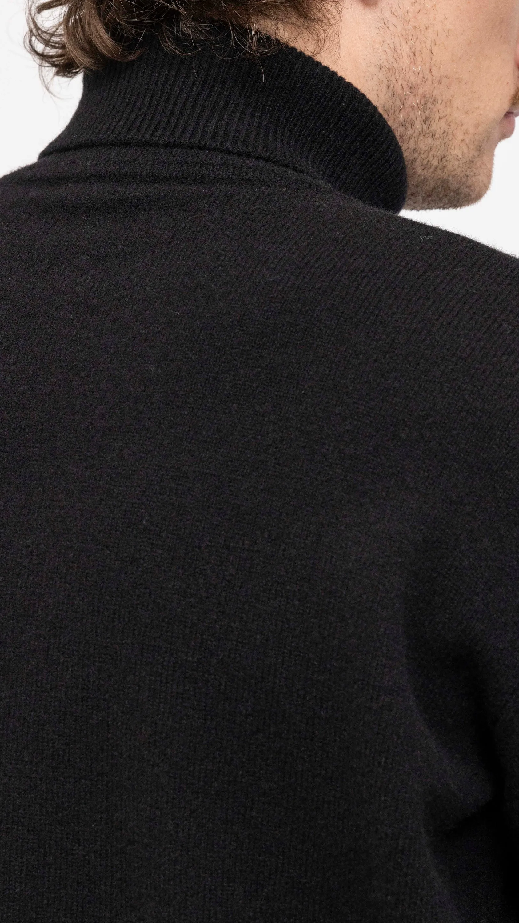 DRIES VAN NOTEN BLACK SIDE ZIP MUZO SWEATER