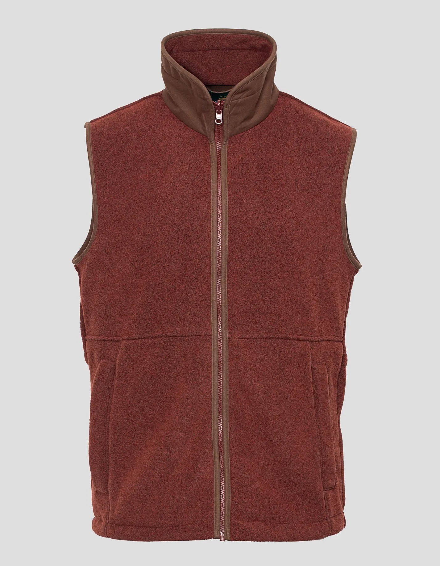 FLEECE VEST - RUST