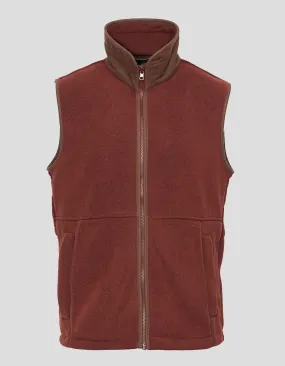 FLEECE VEST - RUST