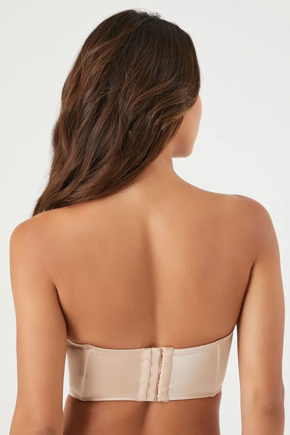 Forever 21 Satin Mesh Strapless Corset Bra