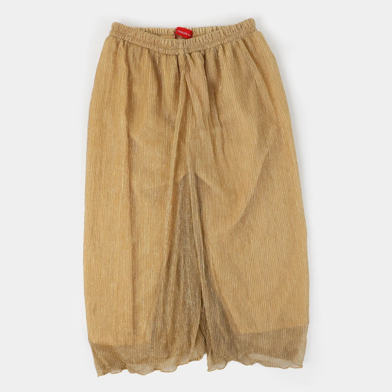 Girls Chiffon Glitter Culottes - Golden