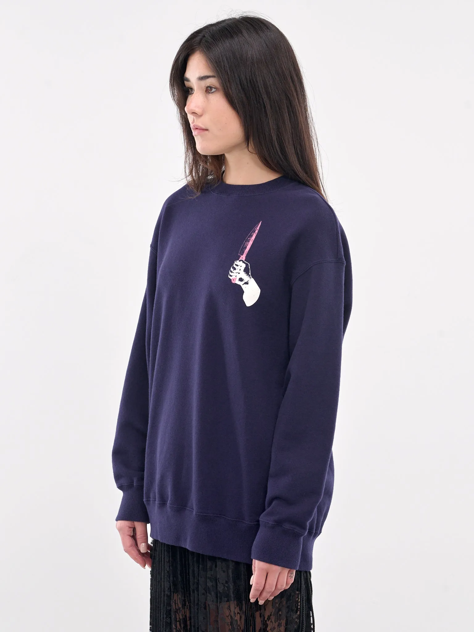 Graphic Sweatshirt (UC2D1894-3-DARK-PURPLE)