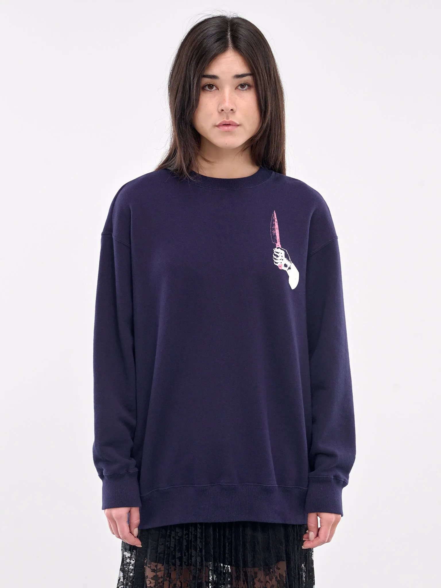 Graphic Sweatshirt (UC2D1894-3-DARK-PURPLE)