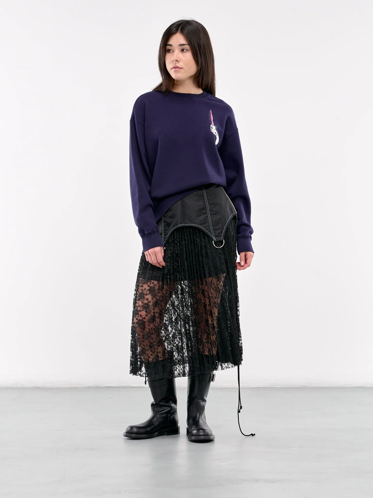 Graphic Sweatshirt (UC2D1894-3-DARK-PURPLE)