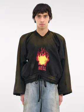 Hell Trouser Sweatshirt (242-6000-J024-BLACK-ORANGE-SUN)