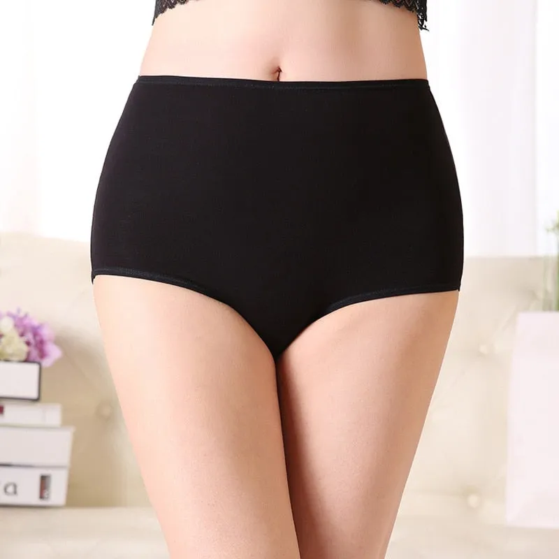 High Waist Period Panties For Women Briefs Cotton Menstrual Leak Proof Plus Size