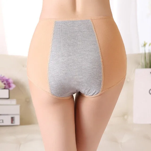 High Waist Period Panties For Women Briefs Cotton Menstrual Leak Proof Plus Size