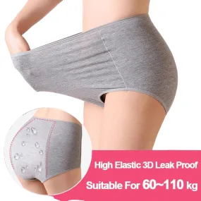 High Waist Period Panties For Women Briefs Cotton Menstrual Leak Proof Plus Size