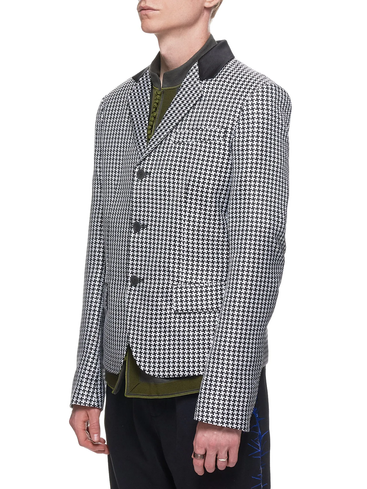 Houndstooth Blazer (193-3002-214-093-BLACK-WHITE)