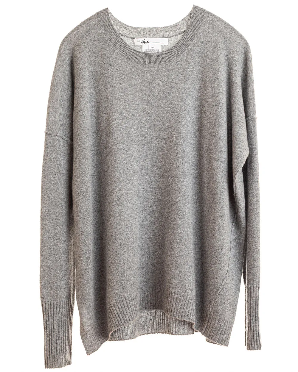 Husky Grey Relaxed Luxe Crewneck Pullover