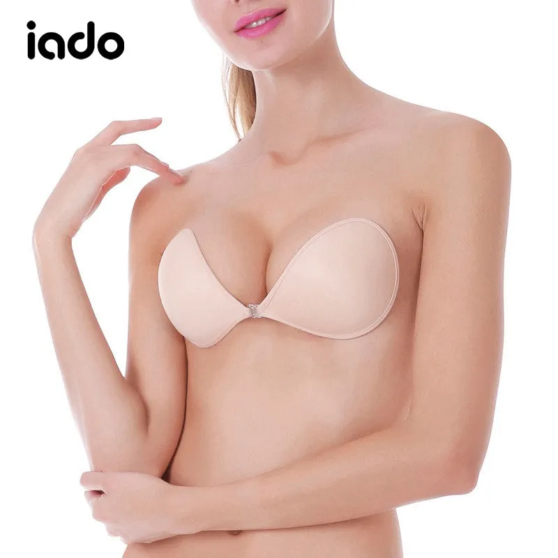 Iado Super Push Up Bras Women Underwear Silicone Bra Fashion Bralette Soutien Gorge Invisible Wedding Strapless Bra Brassiere