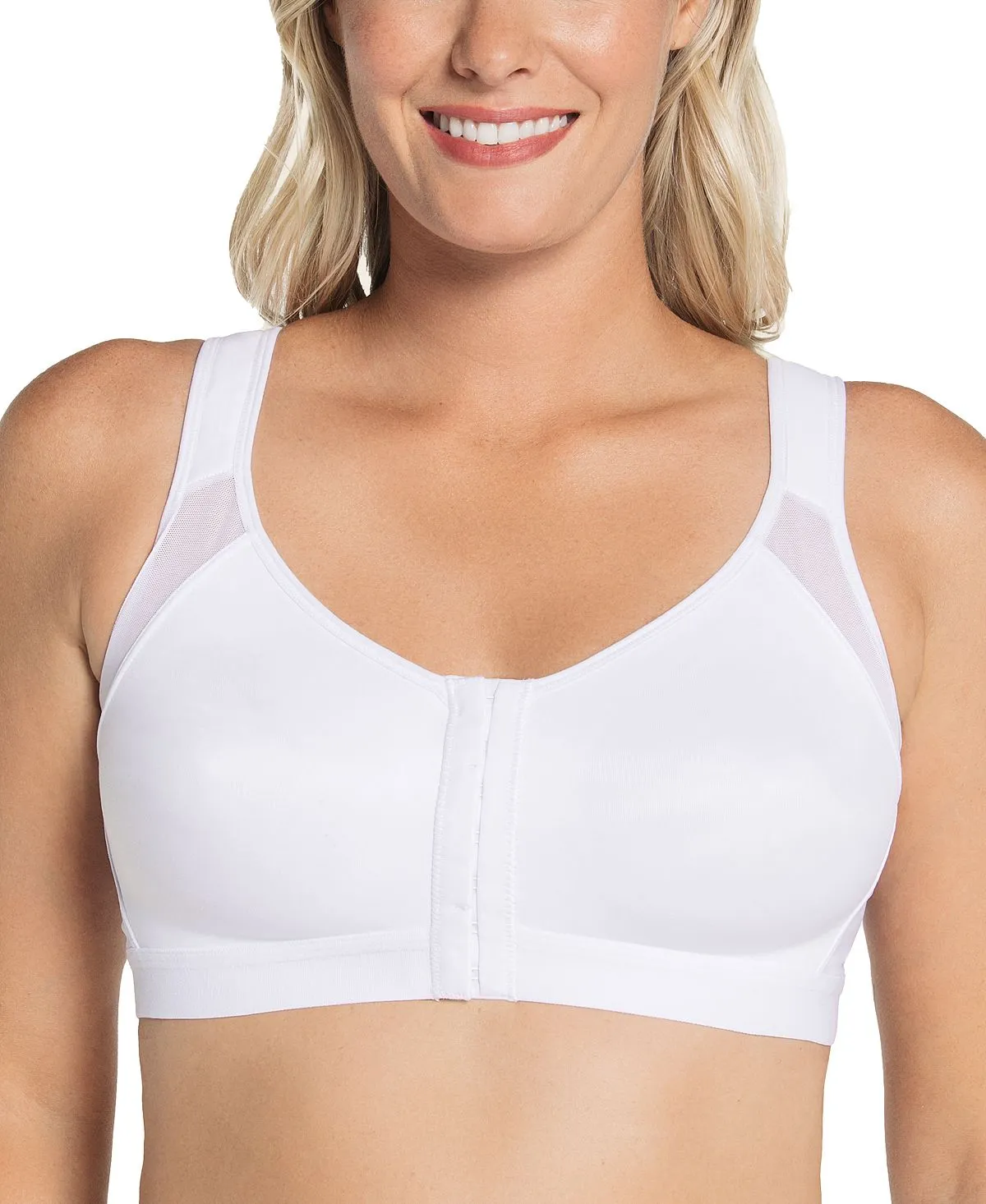 Leonisa Women's Multifunctional Wireless Posture Corrector Bra with Back Support ,  white