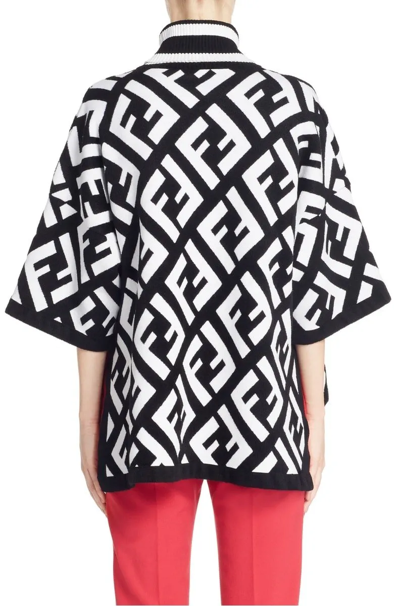 Logo Knit Poncho Sweater