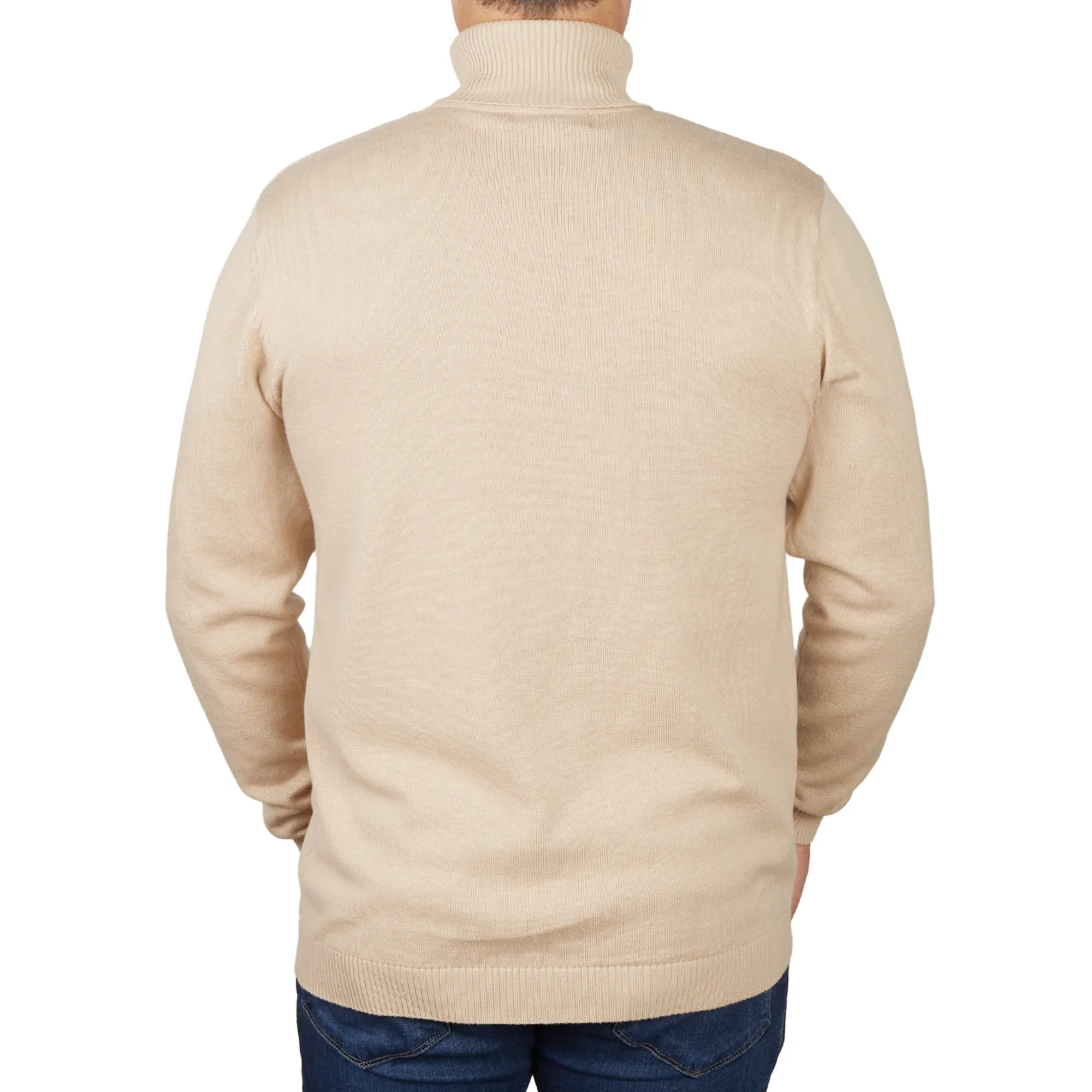 Long Sleeve Turtle Neck Sweater by Lorenzo Franco - Sand