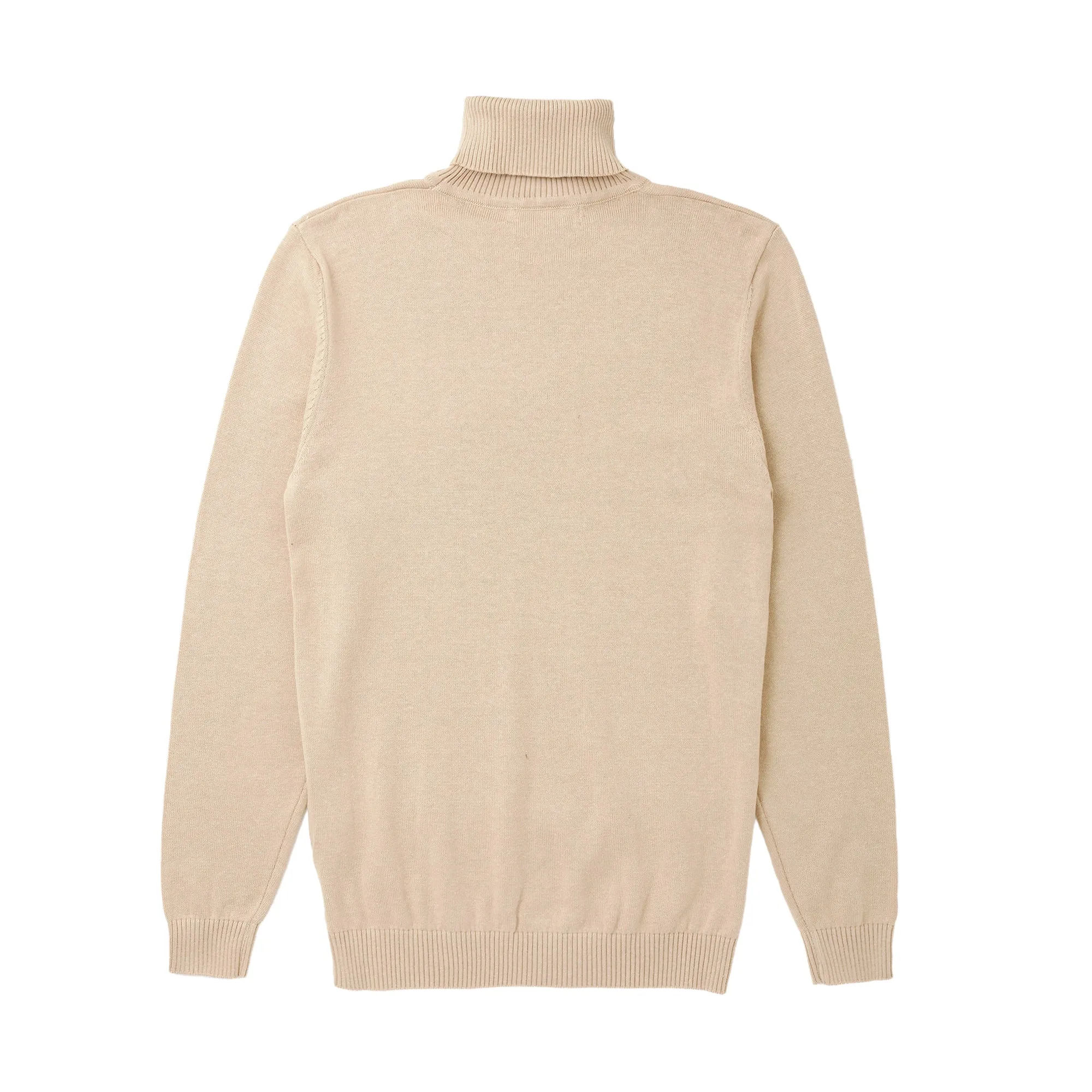 Long Sleeve Turtle Neck Sweater by Lorenzo Franco - Sand