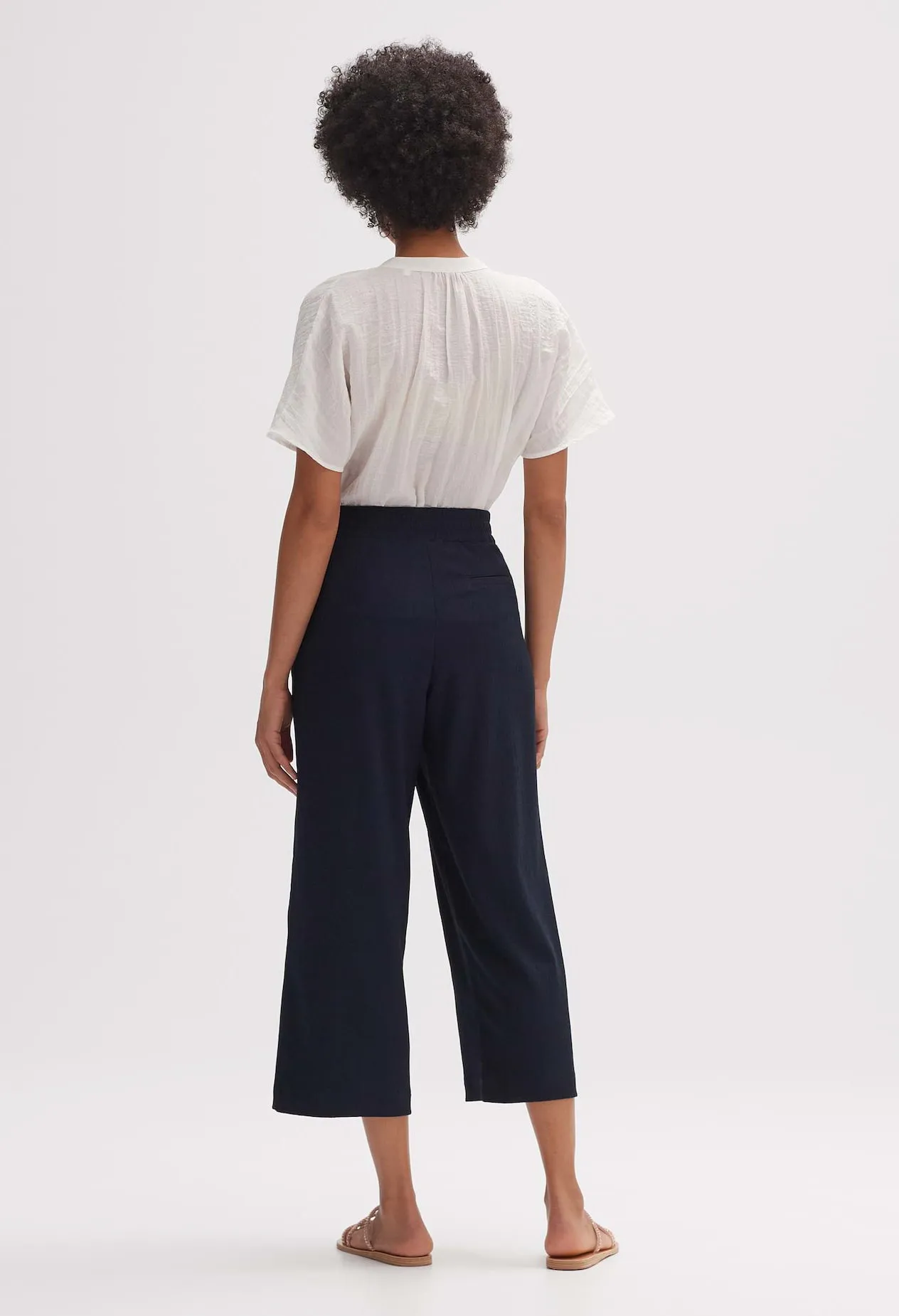 Meltiko Wide Cropped Culottes with Structure