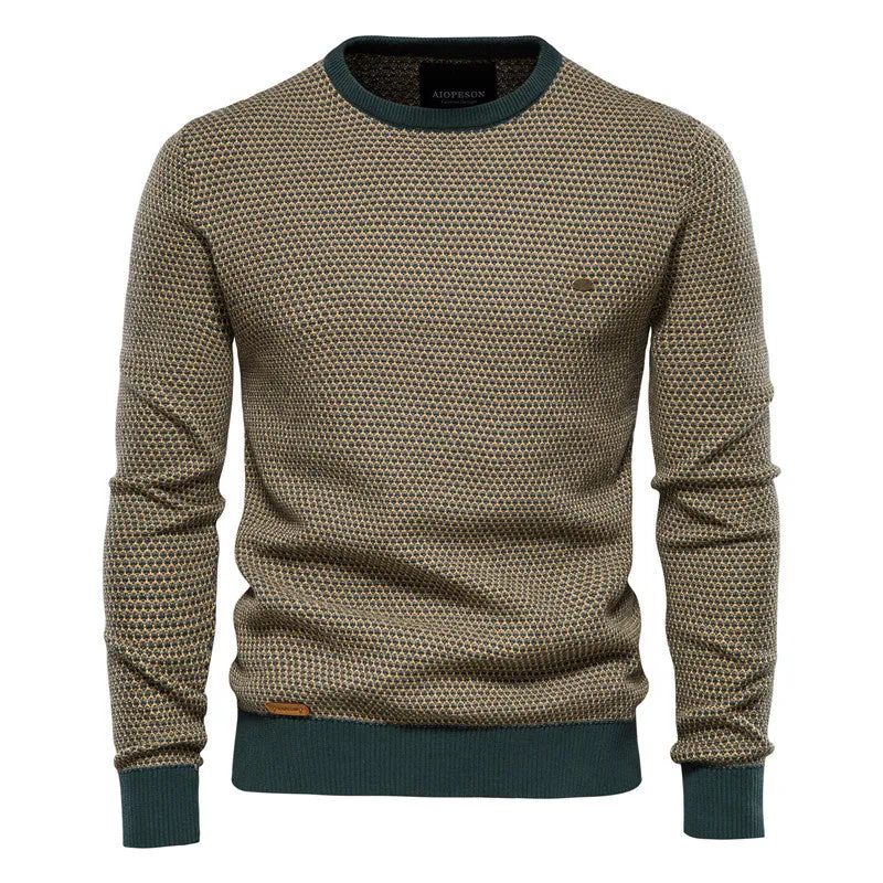 Men's Casual Knitted Round Neck Basic Pullover Sweatshirt | M226