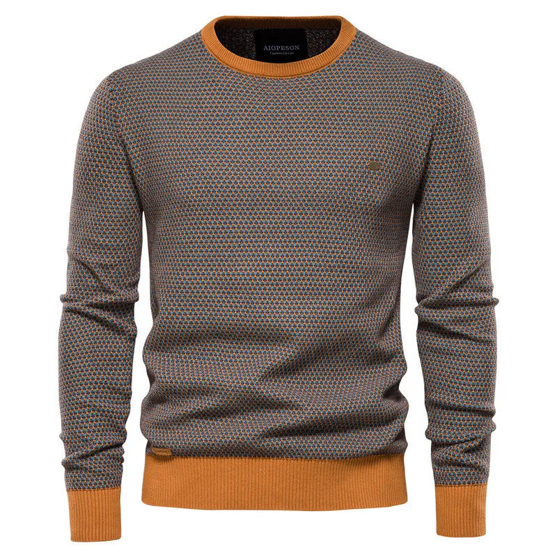 Men's Casual Knitted Round Neck Basic Pullover Sweatshirt | M226