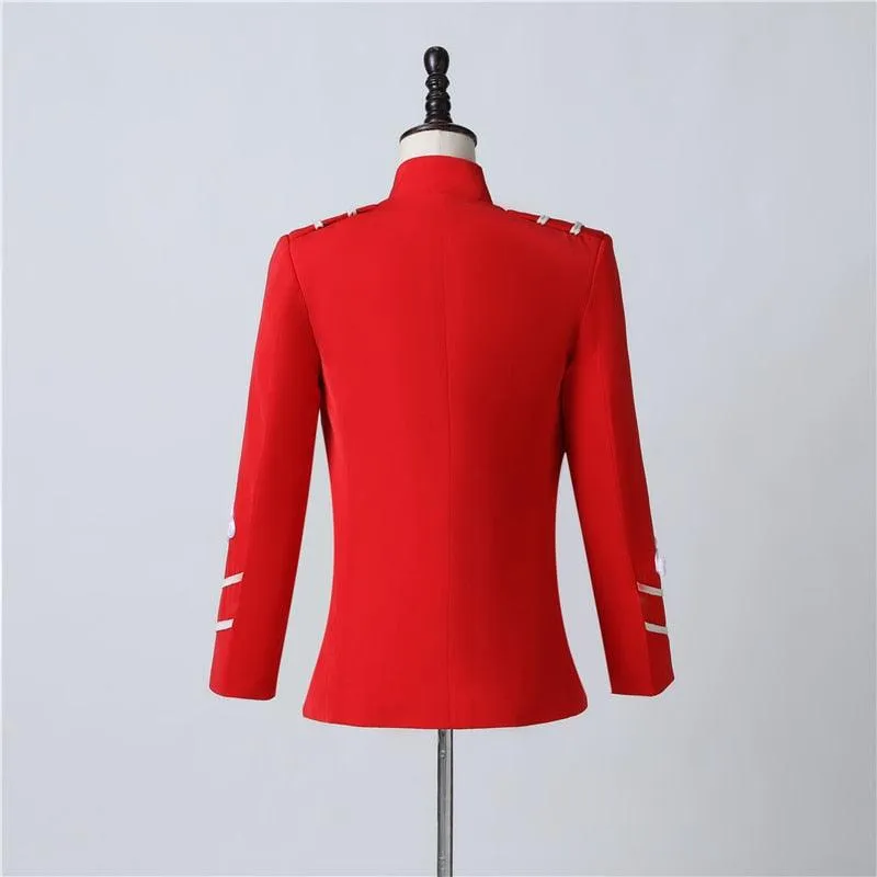 Men's Red Decal Chain Blazer