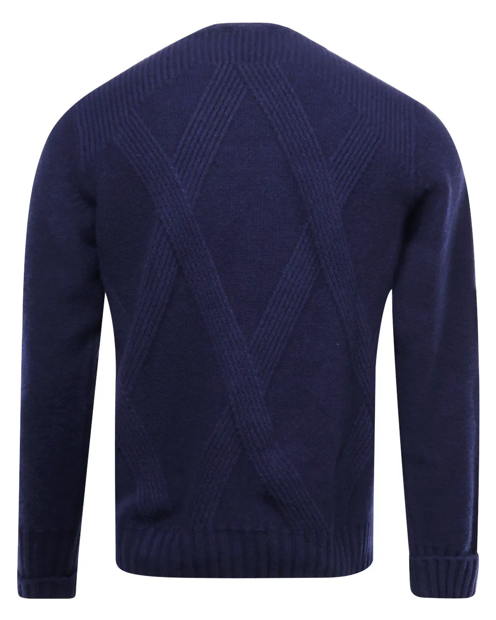 Navy Crewneck Knit Sweater