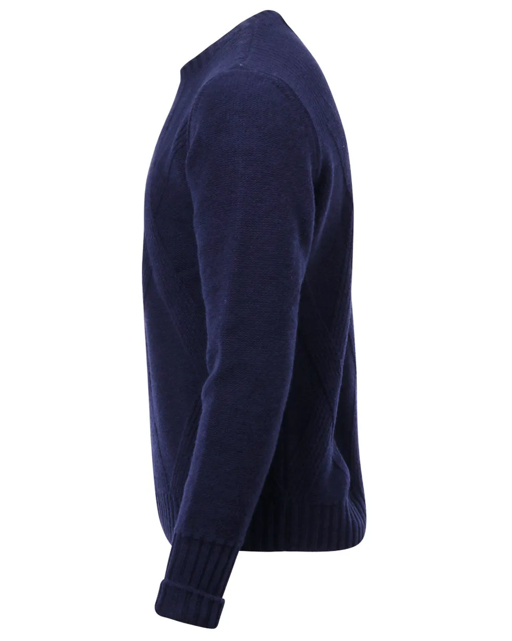 Navy Crewneck Knit Sweater