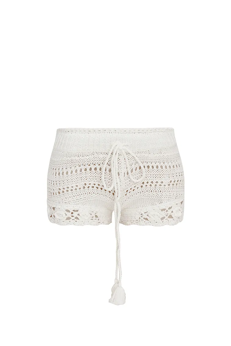 Nevi Cotton Crochet Shorts