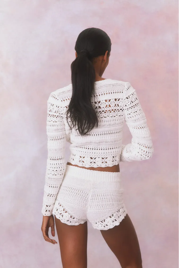 Nevi Cotton Crochet Shorts