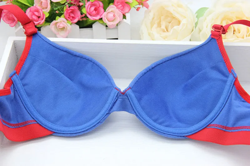 New sexy young girl bra set,Pure cotton material Superman bra,Brand Women underwear,bra brief sets,Intimates