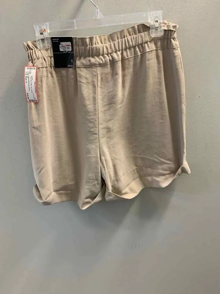 NWT Size 6 INC BOTTOMS Tan SHORT Shorts