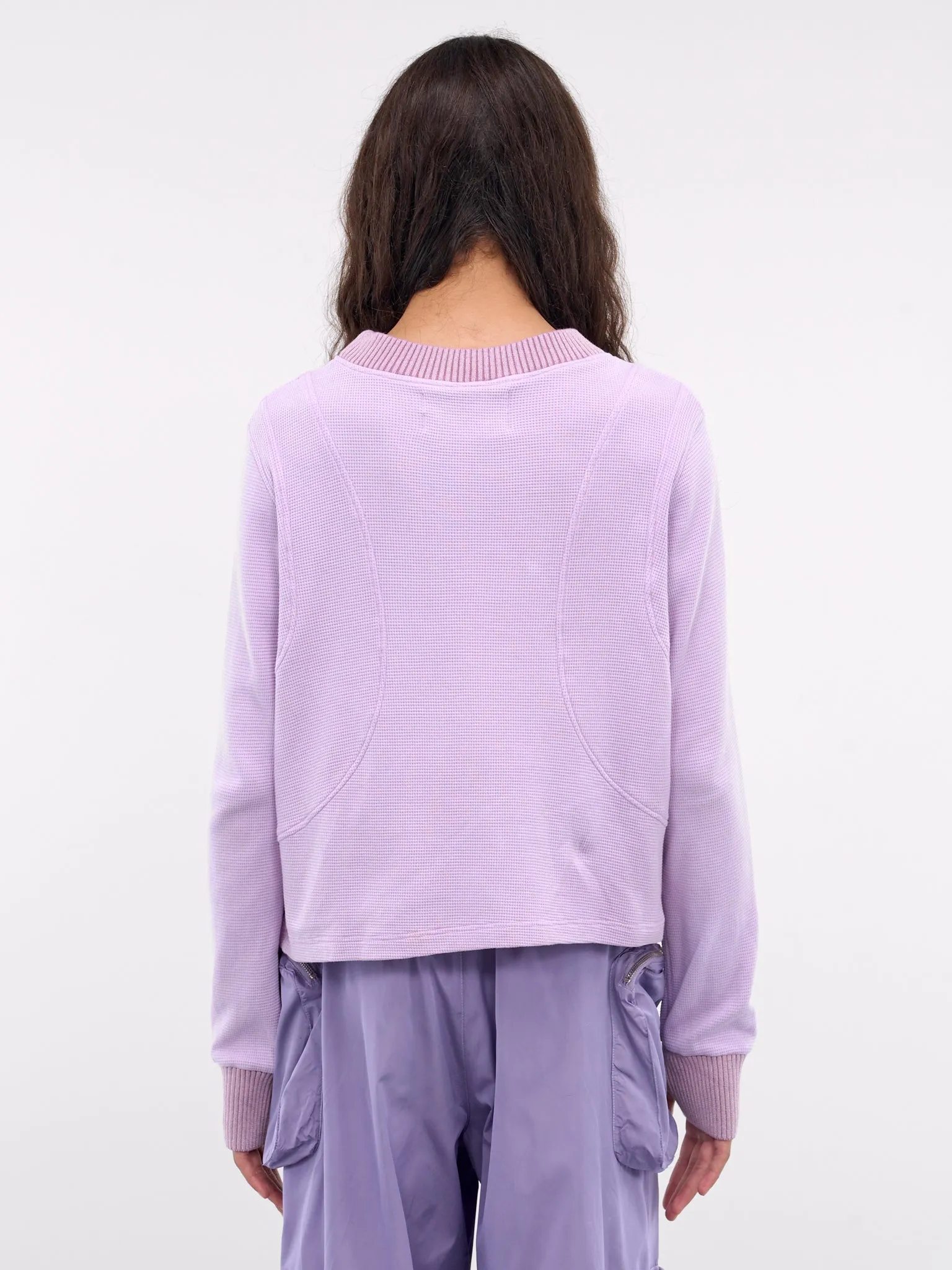 Paneled Waffle Jersey Long Sleeves (WAFLLS-WASHED-LILAC)