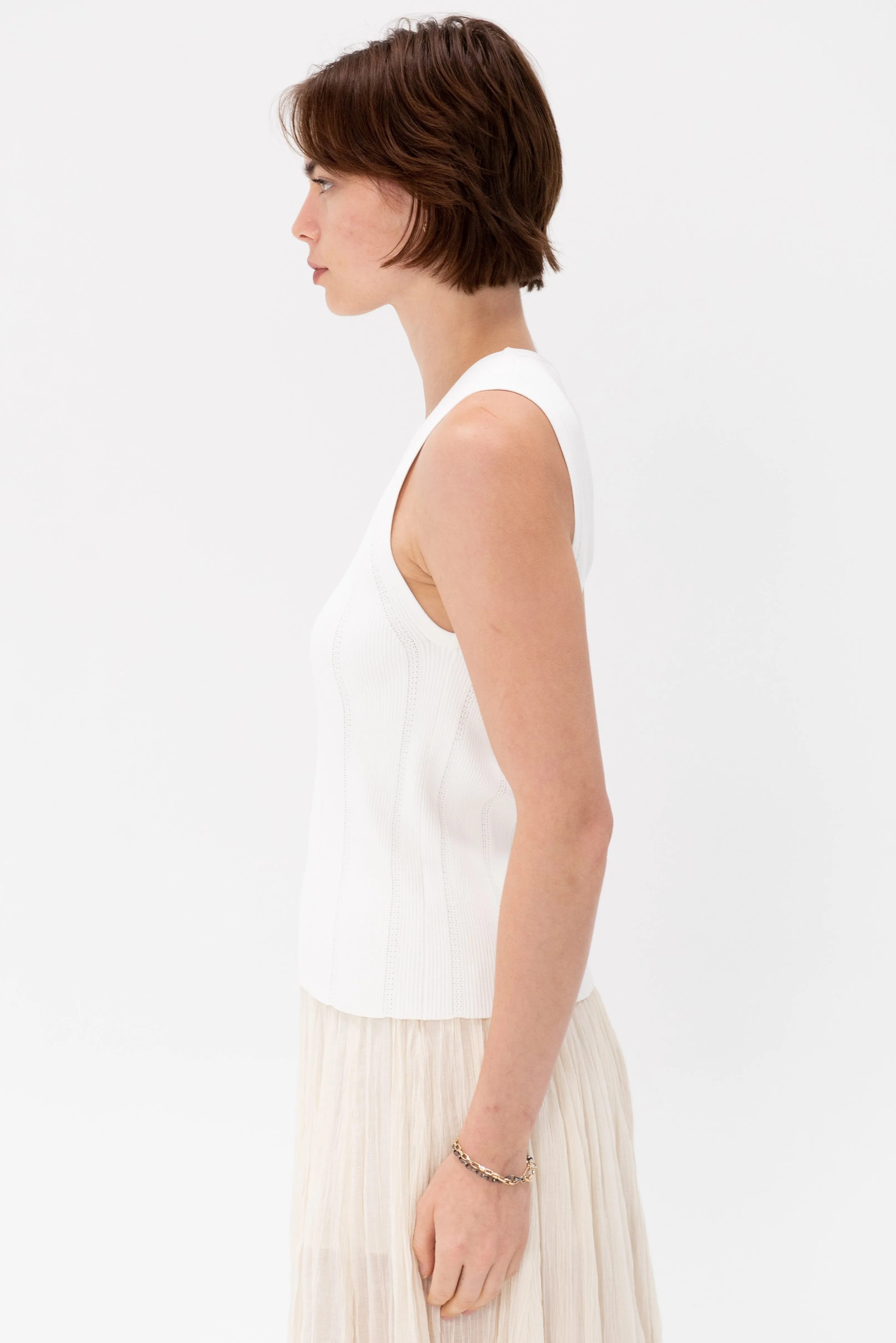 Perry Knit Top, Off White