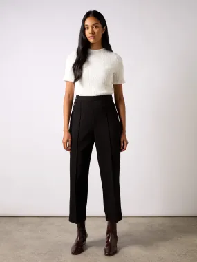 Petite Black Ponte Twill Culottes